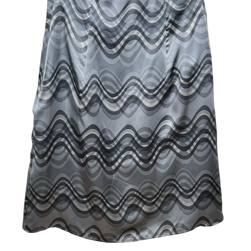 NWT The Limited 100% Silk Grey Patterned Dress Vintage 90’s Y2K Size 6